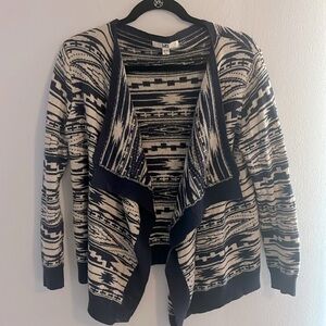 Cardigan bohemian drape‎ woven knit wrap boho tribal pattern sweater (one size)